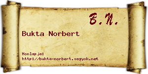 Bukta Norbert névjegykártya