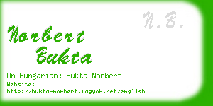 norbert bukta business card